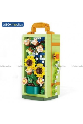 Đồ Chơi Lắp Ráp Mô Hình Hộp Trang Sức Hoa Hướng Dương (Jewelry Box Sunflower) Hãng Loz